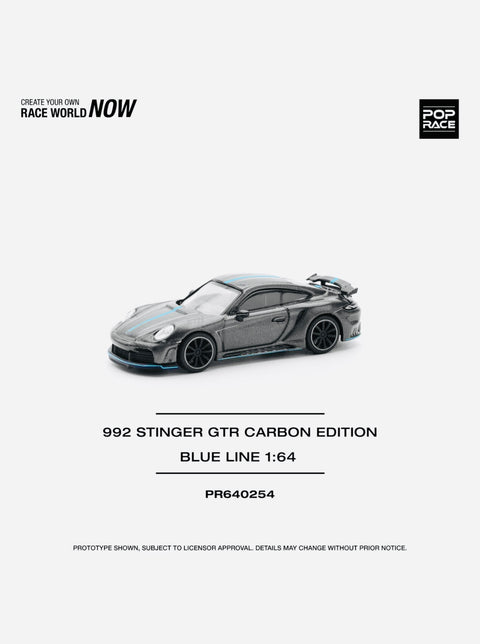 Pop Race Factory Sealed Stinger GTR Carbon Edition W/ Blue Line #254
