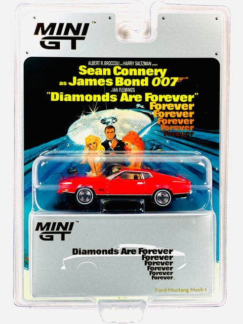 Mini GT Mijo Exclusive Ford Mustang Mach 1 James Bond 007 ” Diamonds Are Forever ” – English Packaging #905E