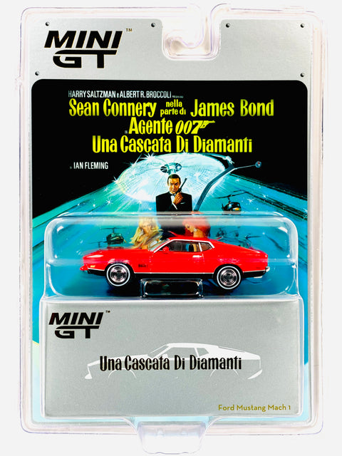 Mini GT Mijo Exclusive Ford Mustang Mach 1 James Bond 007 ” Diamonds Are Forever ” – Italian Packaging #905I