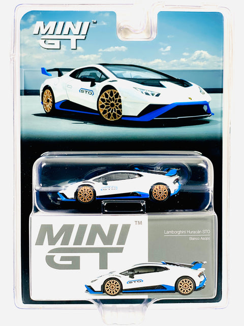 Mini GT Mijo Exclusive Lamborghini Huracán STO Bianco Asopo #788