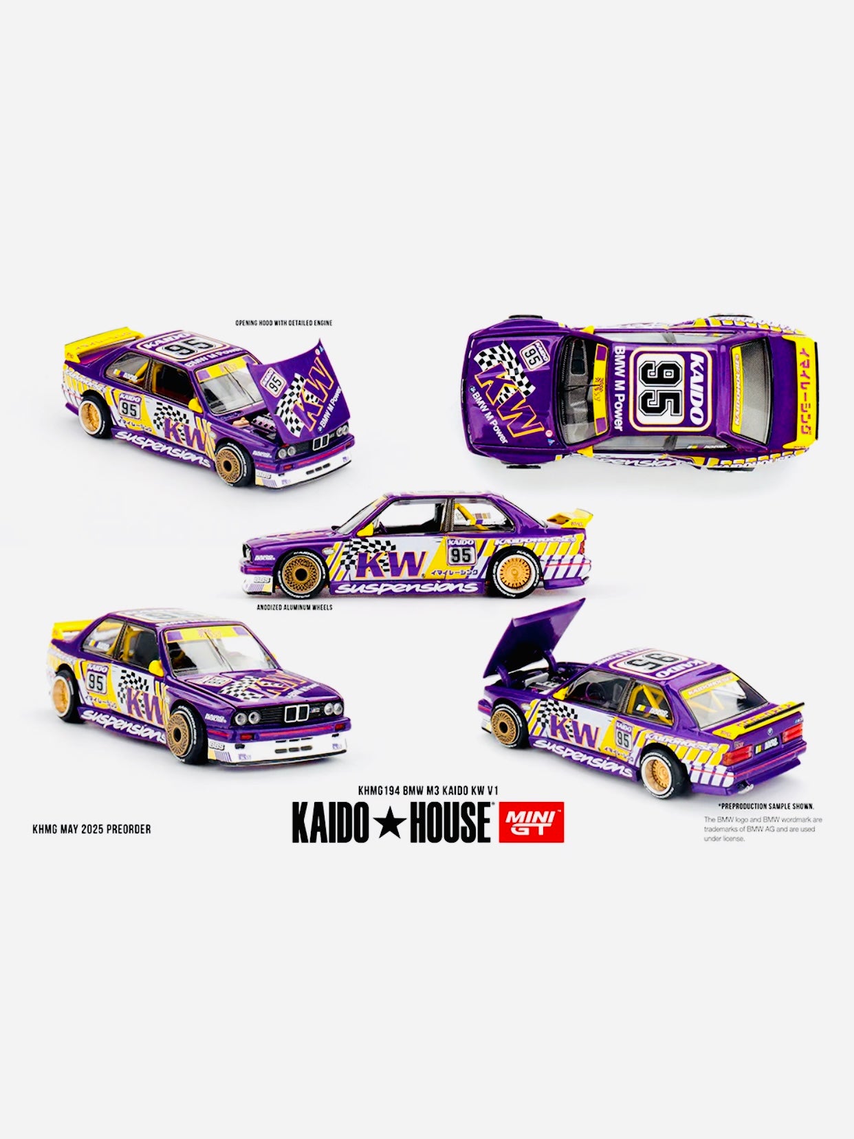 Mini GT x Kaido House Collab Factory Sealed BMW M3 Kaido KW V1
