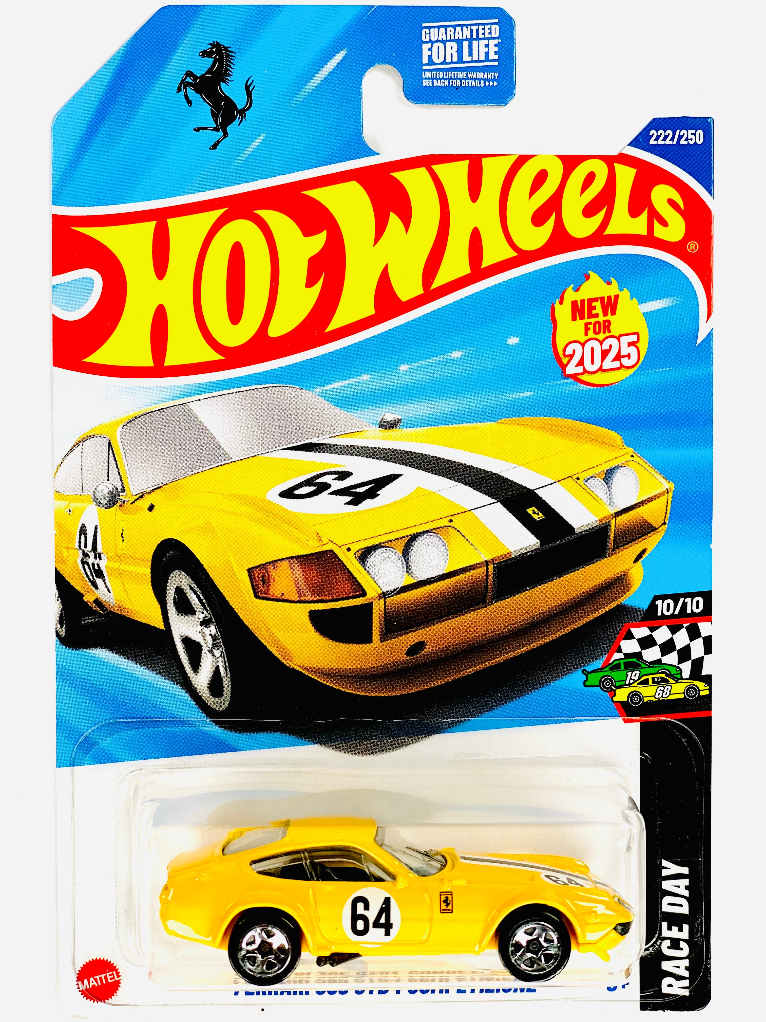 Hot Wheels Ferrari 4台セット　イエローセット Hot Wheels 2025 Race Day Ferrari 265 GTB4 Competizione Yellow