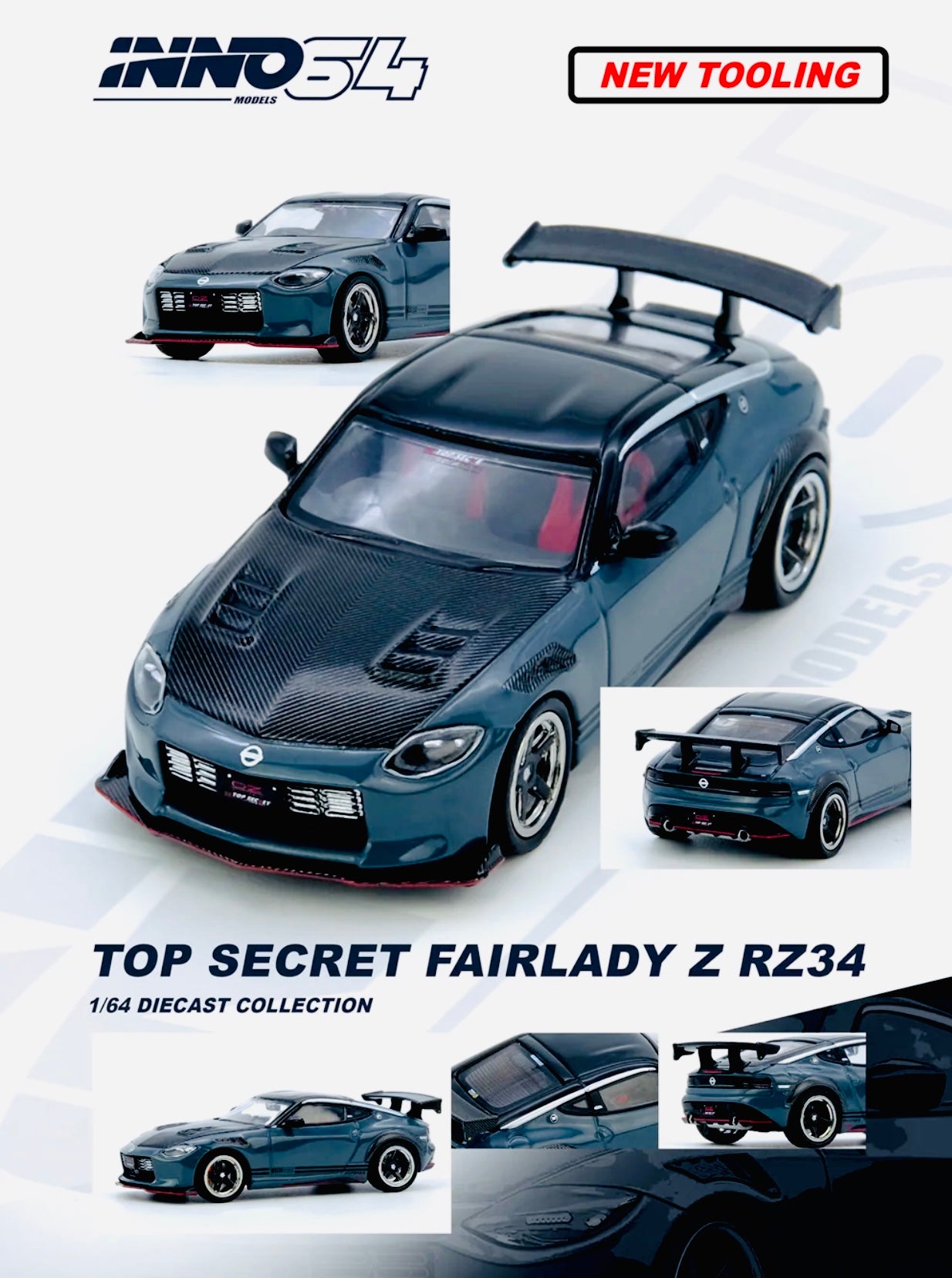 Inno64 Factory Sealed Top Secret Fairlady Z (Rx34) Stealth Gray