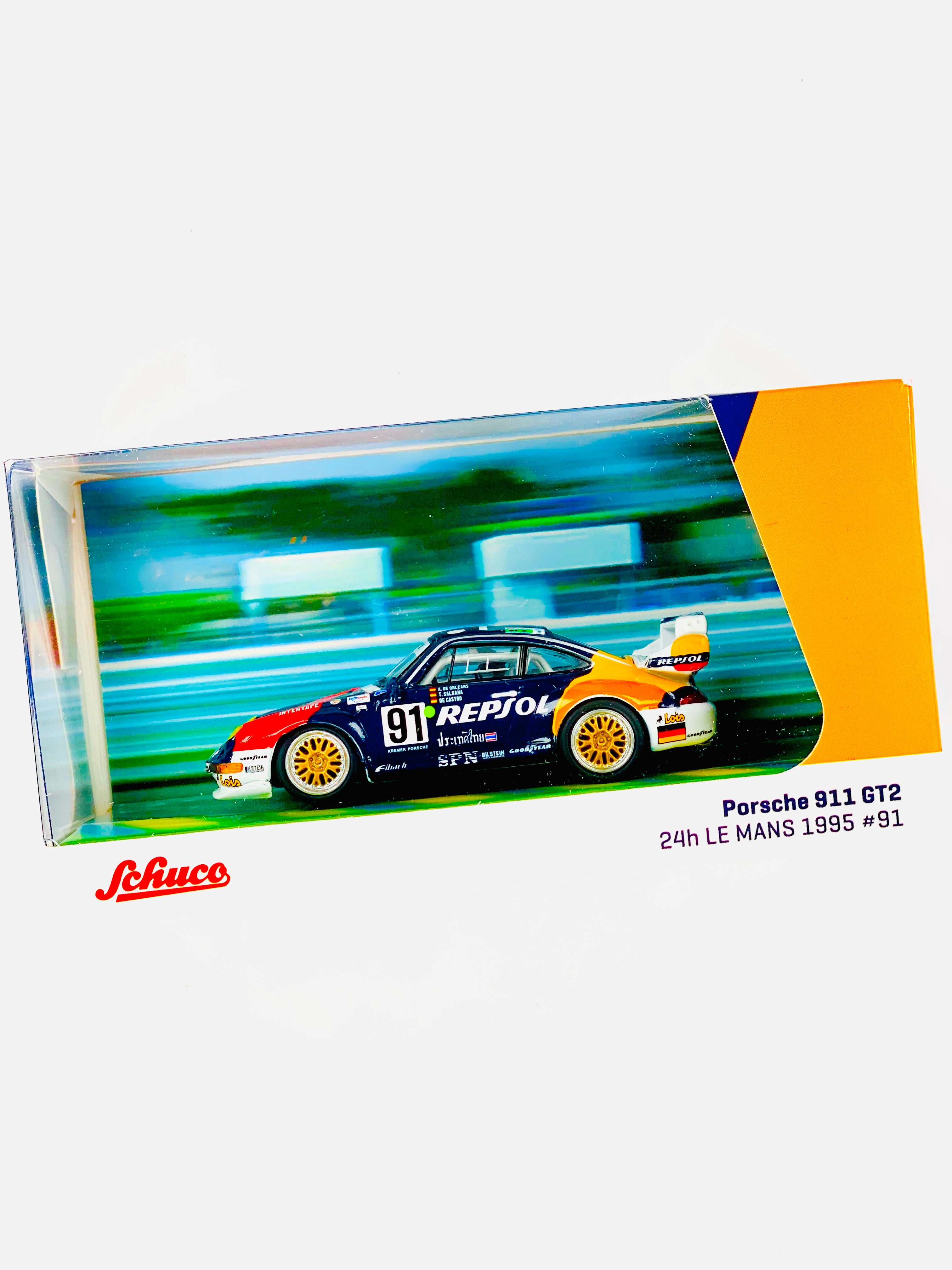 Tarmac Works x Schuco Collab 64 Porsche 911 GT2 24h LE MANS 1995