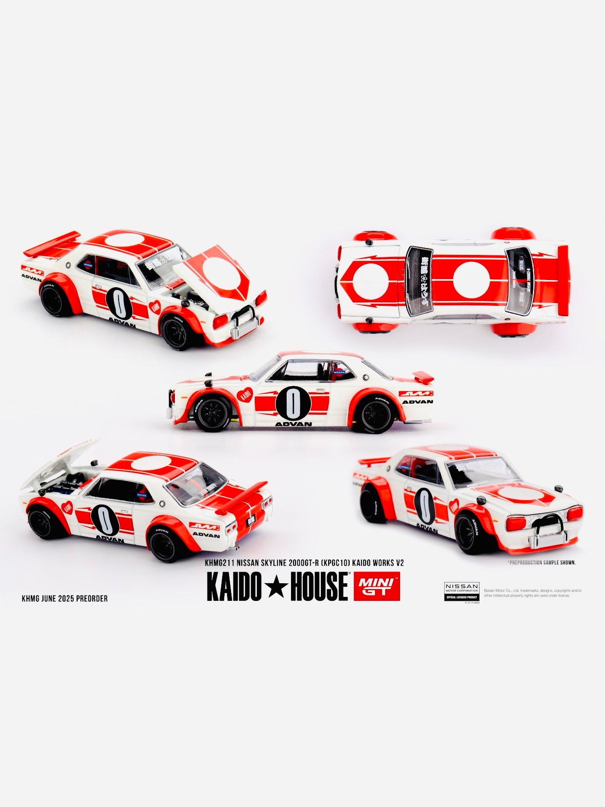 MINI GT 街道ハウス　 SKYLINE 2000GT-R　チェイス Chase! Mini GT x Kaido House 1:64 Nissan Skyline GT-R R33 HKS V1