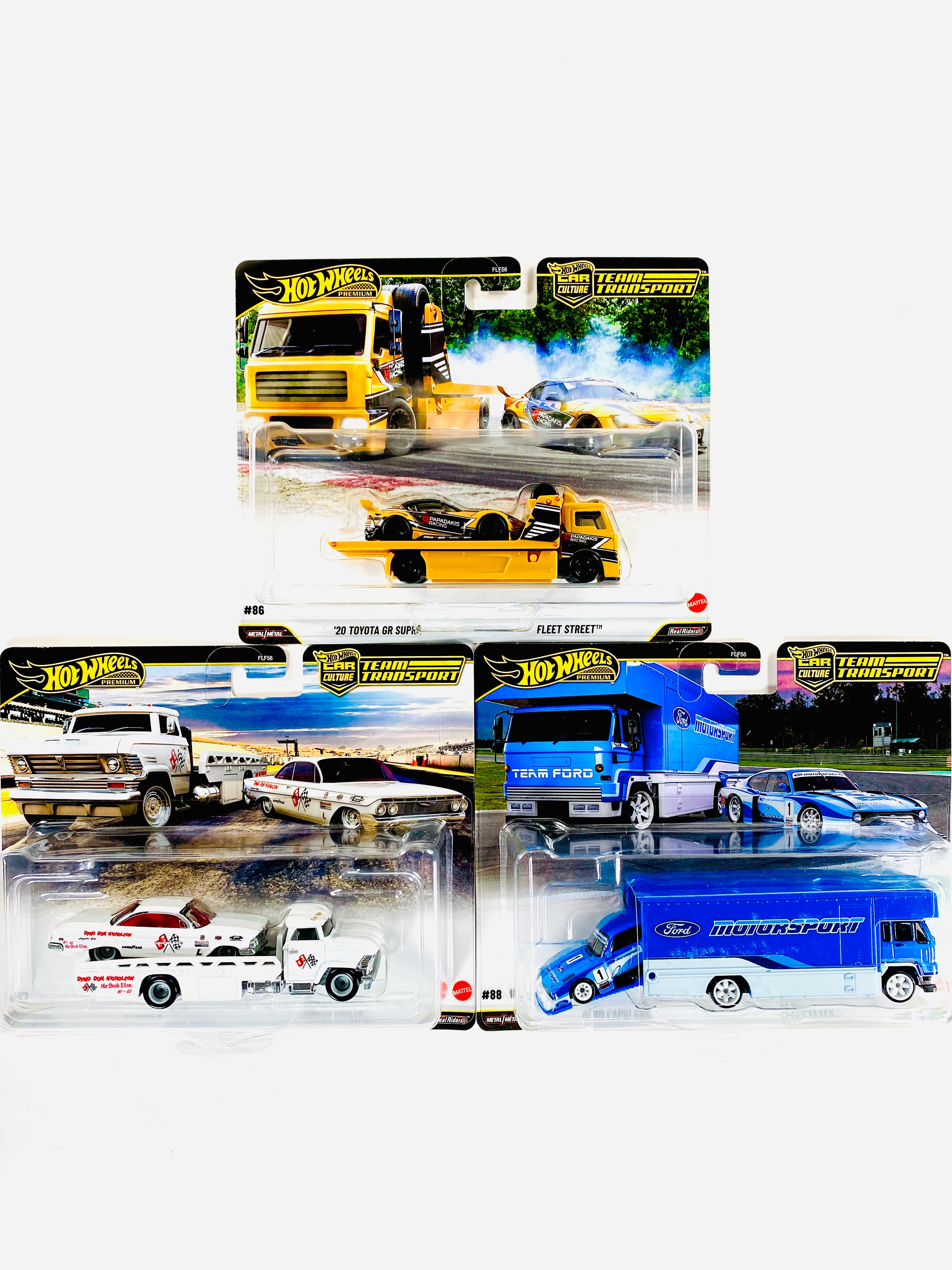 Hot Wheels TEAM TRANSPORT 3台セット Hot Wheels Team Transport 3 69 NISSAN SKYLINE VAN CARRY ON ADVAN
