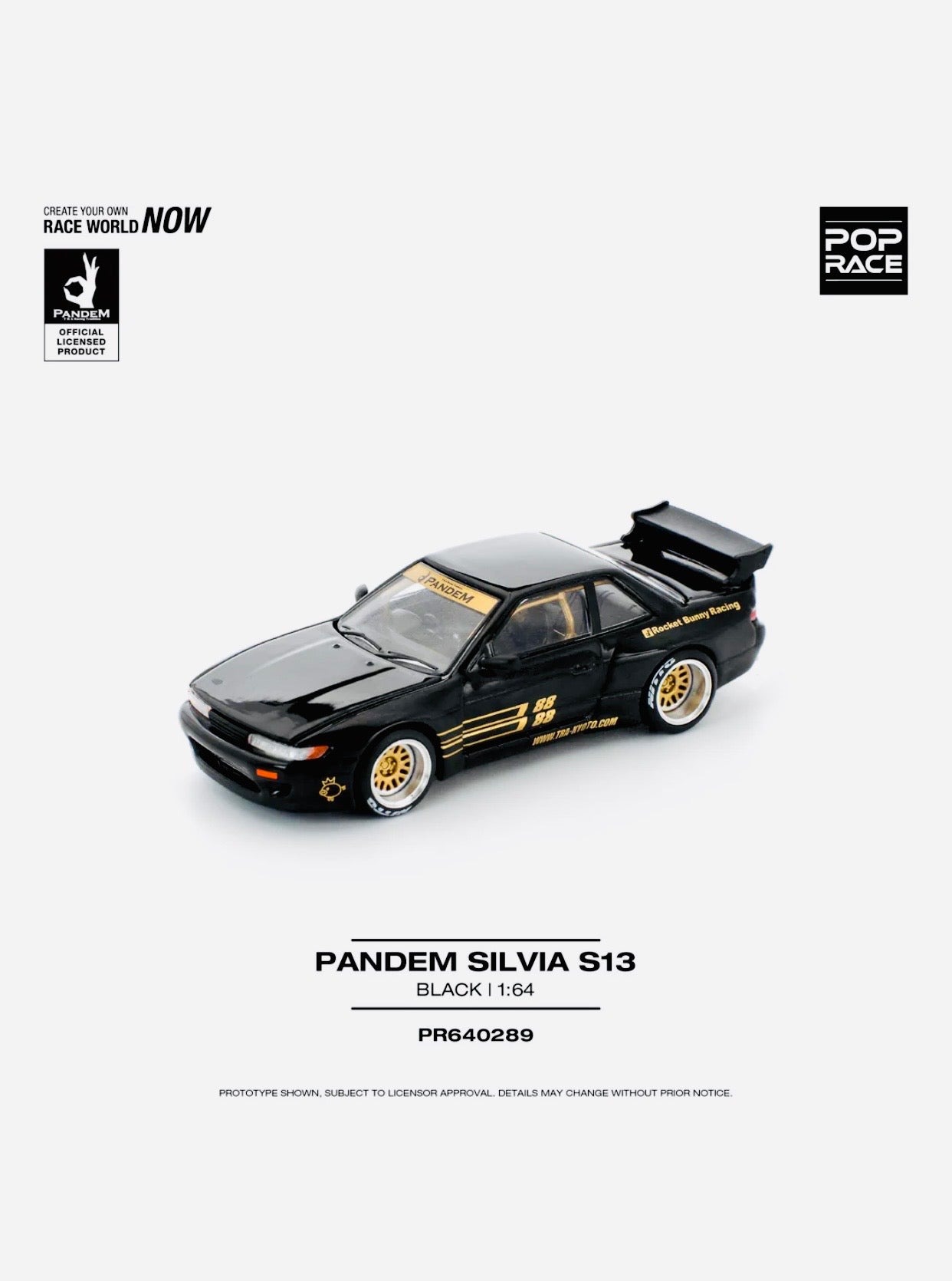 Pop Race Factory Sealed PANDEM Nissan Silvia S13 Black #289