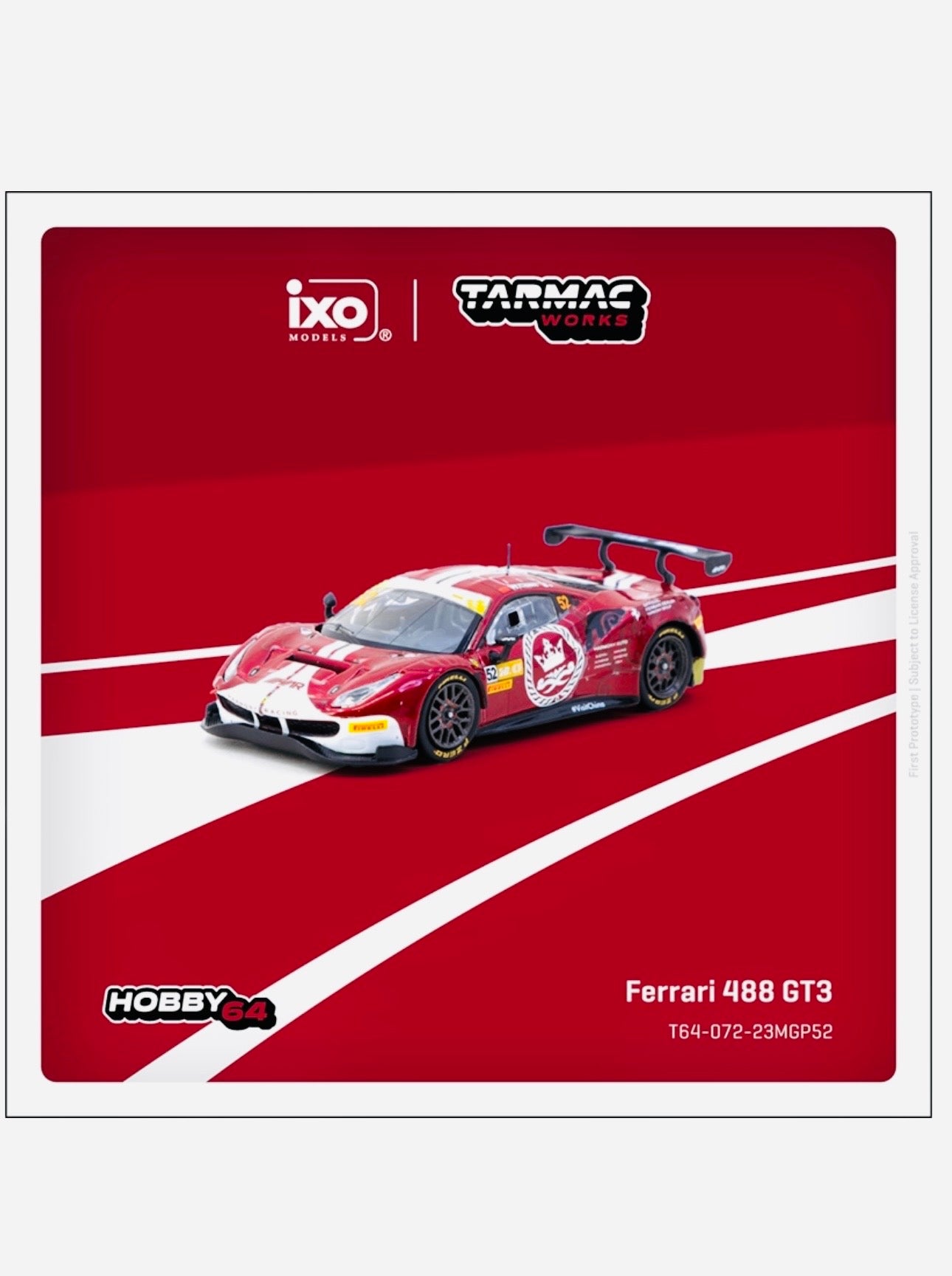 Tarmac Works Hobby 64 Factory Sealed Ferrari 488 GT3 Macau GT Cup
