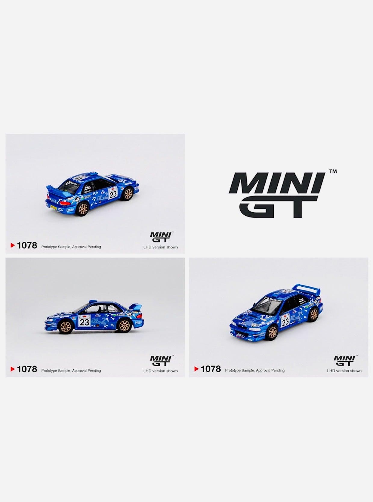 Mini GT Mijo Exclusive Subaru Impreza WRC99 #23 2000 Acropolis