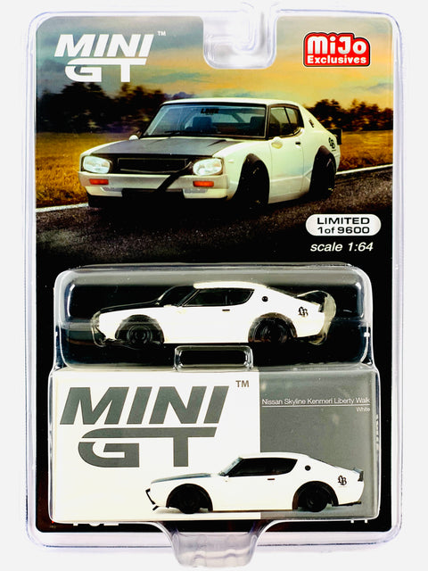 Mini GT Mijo Exclusive Nissan Skyline Kenmeri Liberty Walk White #702