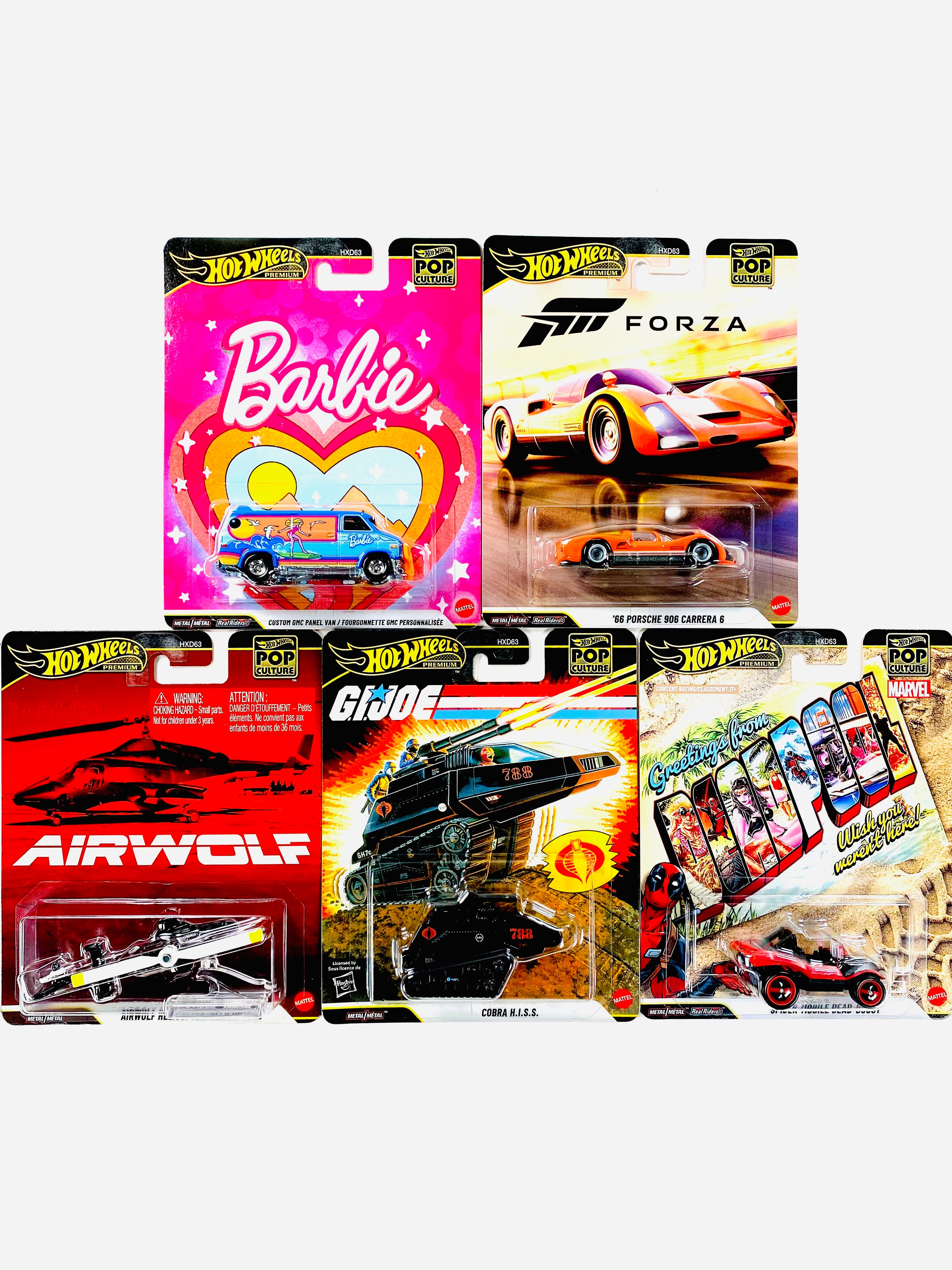 Hot Wheels 2026 Pop Culture Case Q (Set of 5 Cars) – Jcardiecast