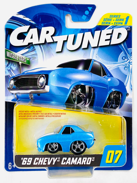 Car Tuned Series 1 1969 Chevy Camaro Blue #07