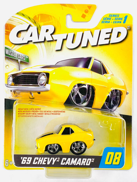 Car Tuned Series 1 1969 Chevy Camaro Yellow #08