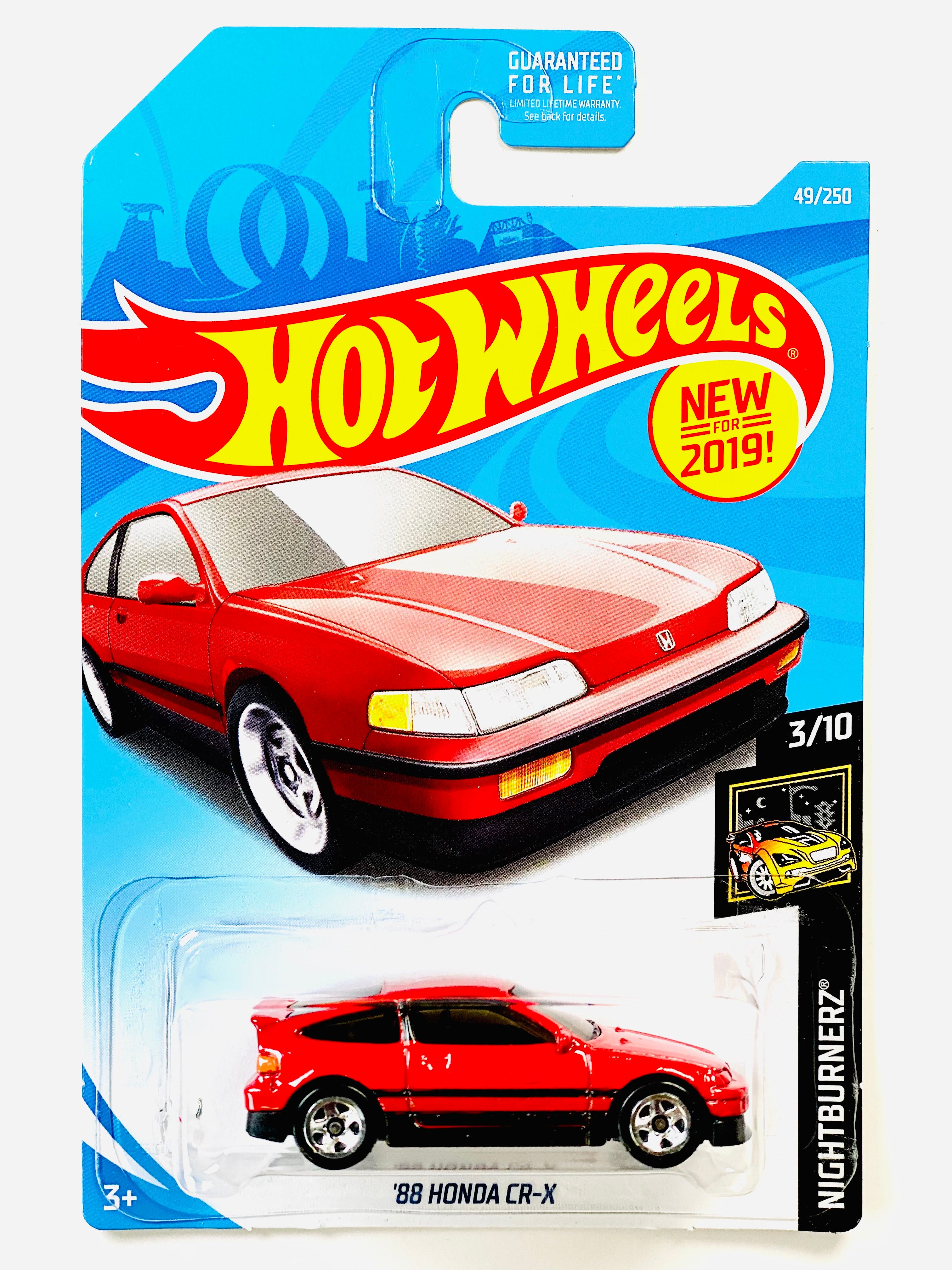 Hot Wheels 2019 Nightburnerz '88 Honda CR-X - Damaged Card