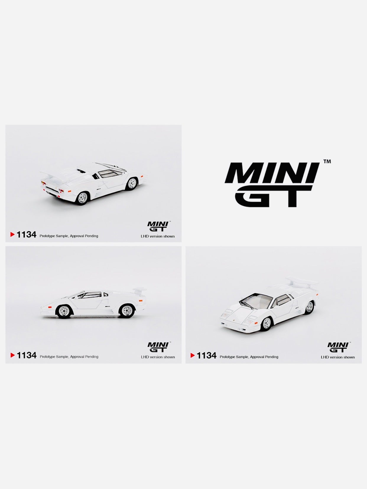 Mini GT Mijo Exclusive Lamborghini Countach 25th Anniversary White