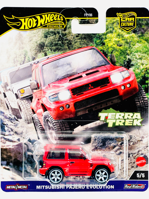 Hot Wheels 2024 Terra Trek Case C Mitsubishi Pajero Evolution - Damaged Card