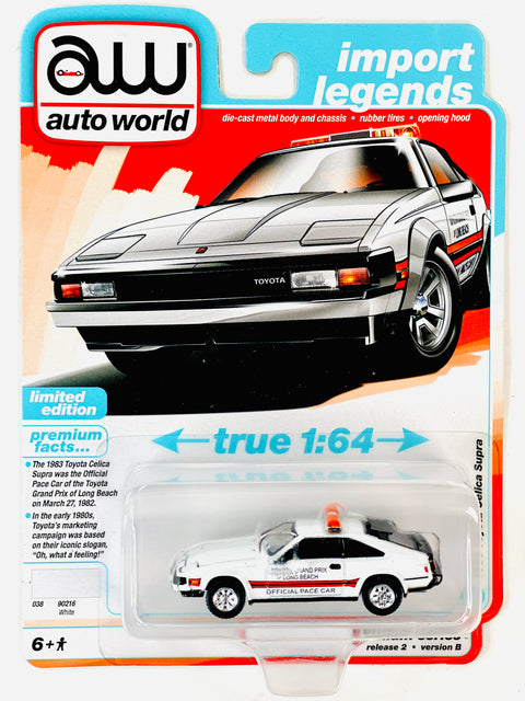 Auto World Import Legends 1983 Toyota Celica Supra White - Damaged Card
