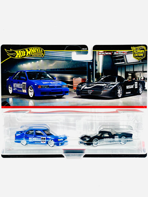 Hot Wheels 2024 Target Exclusive 2 Pack '94 Nissan Primera & Nissan R390 GT1 - Damaged Card