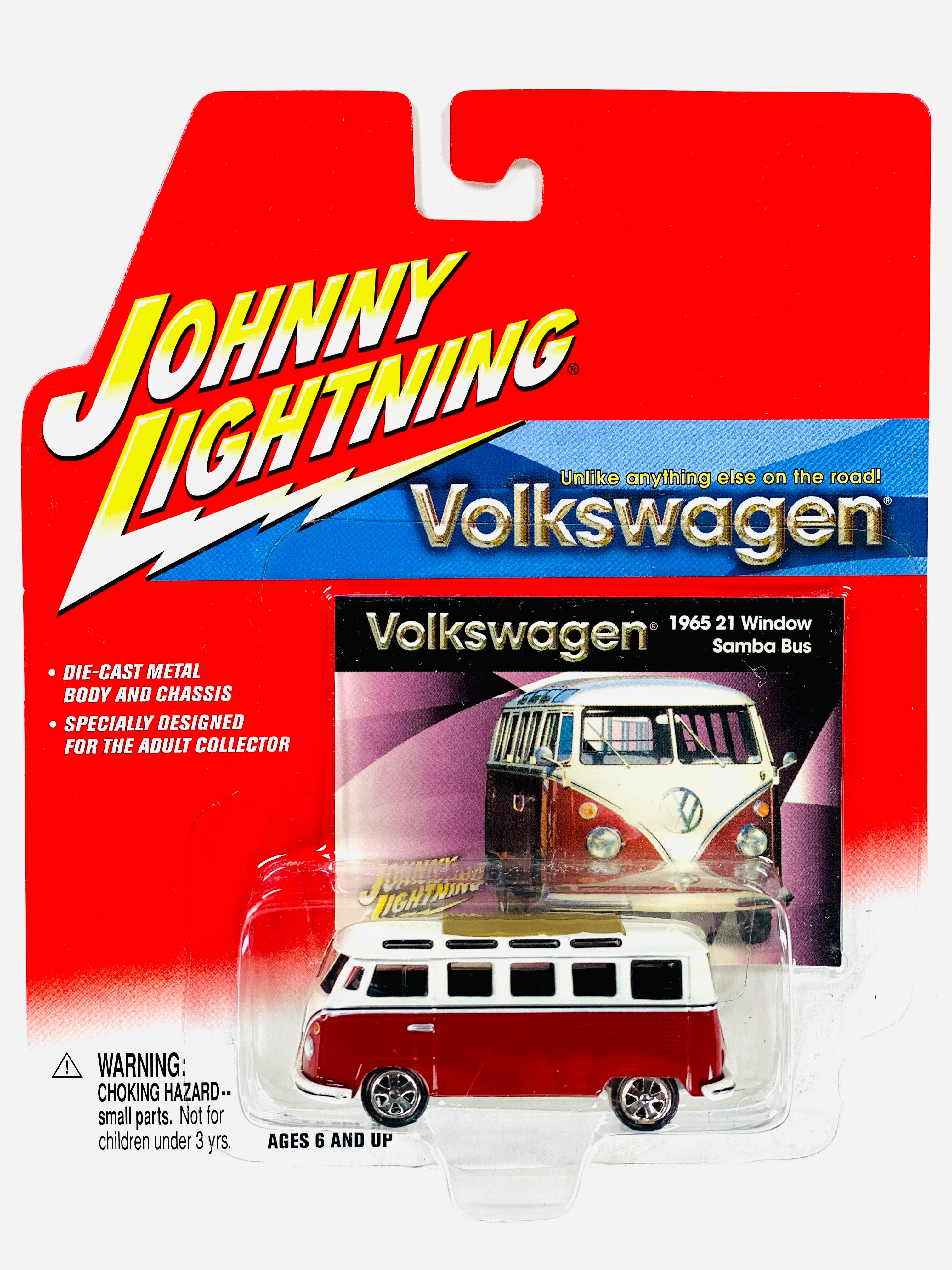 Miniature Johnny Lightning 1/64 - Volkswagen Samba Bus Grateful Dead - Rouge 1965