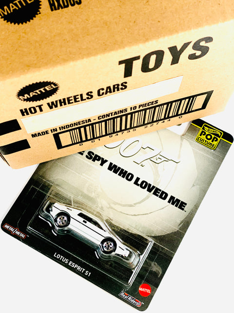 Hot Wheels 2024 Pop Culture Case D 007 The Spy Who Loved Me Lotus Esprit S1 Solid Pack (10 Cars)