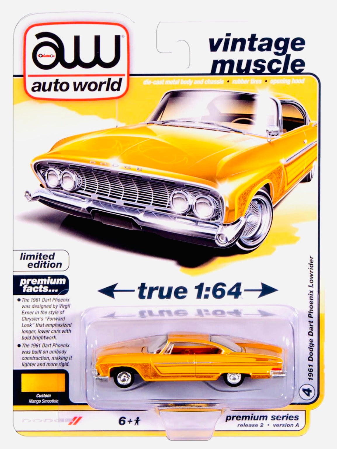 Auto World Vintage Muscle 1961 Dodge Dart Phoenix Lowrider in