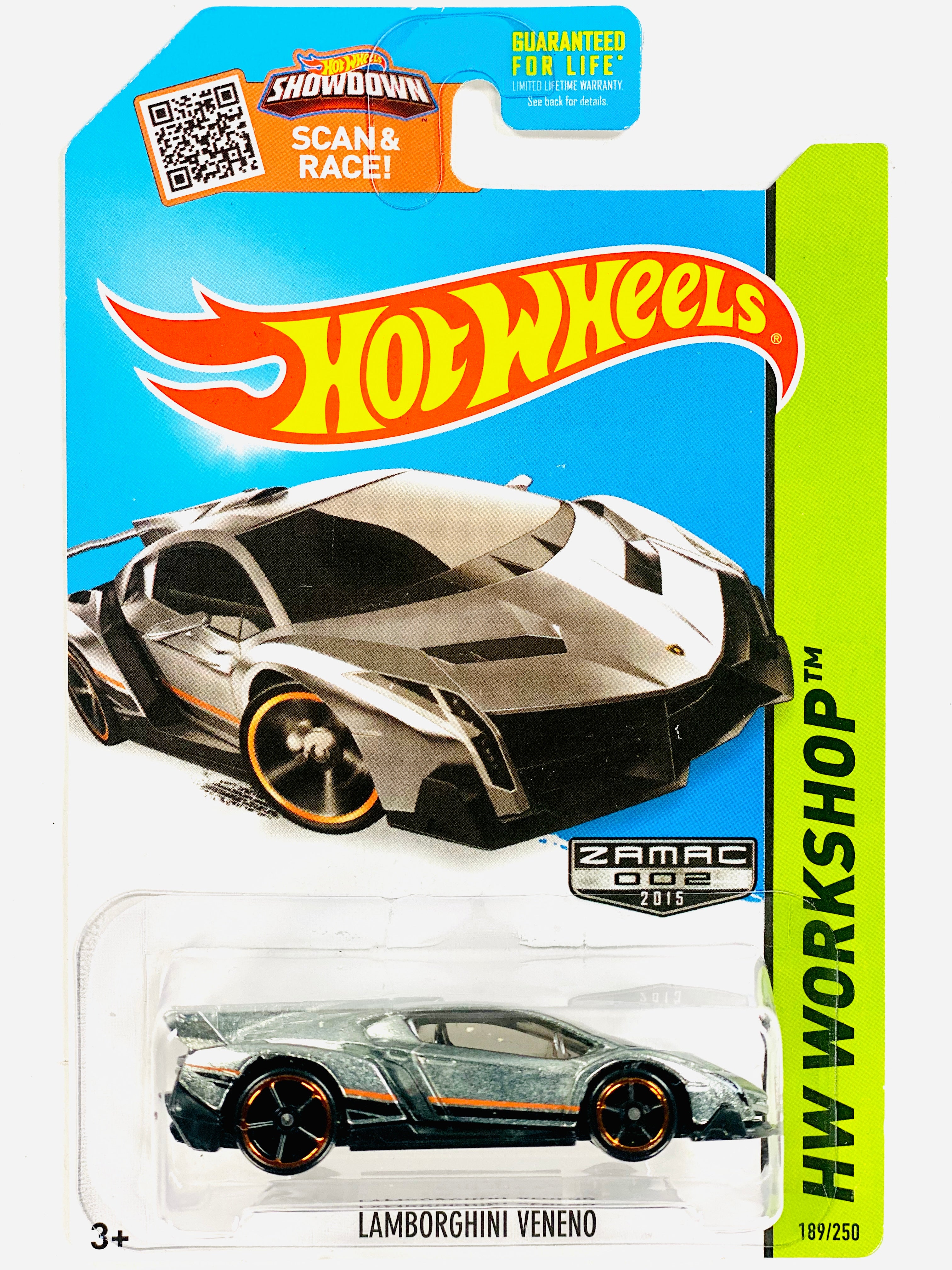 Hot Wheels 2015 HW Workshop Zamac Lamborghini Veneno - Damaged