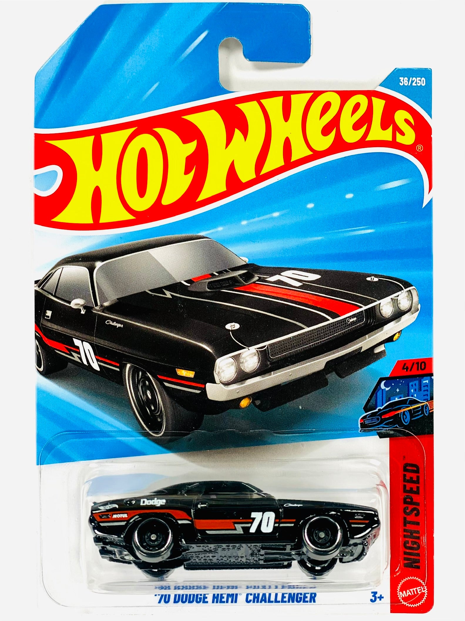 Hot Wheels Nightspeed '70 Dodge Hemi Challenger Black (36/250