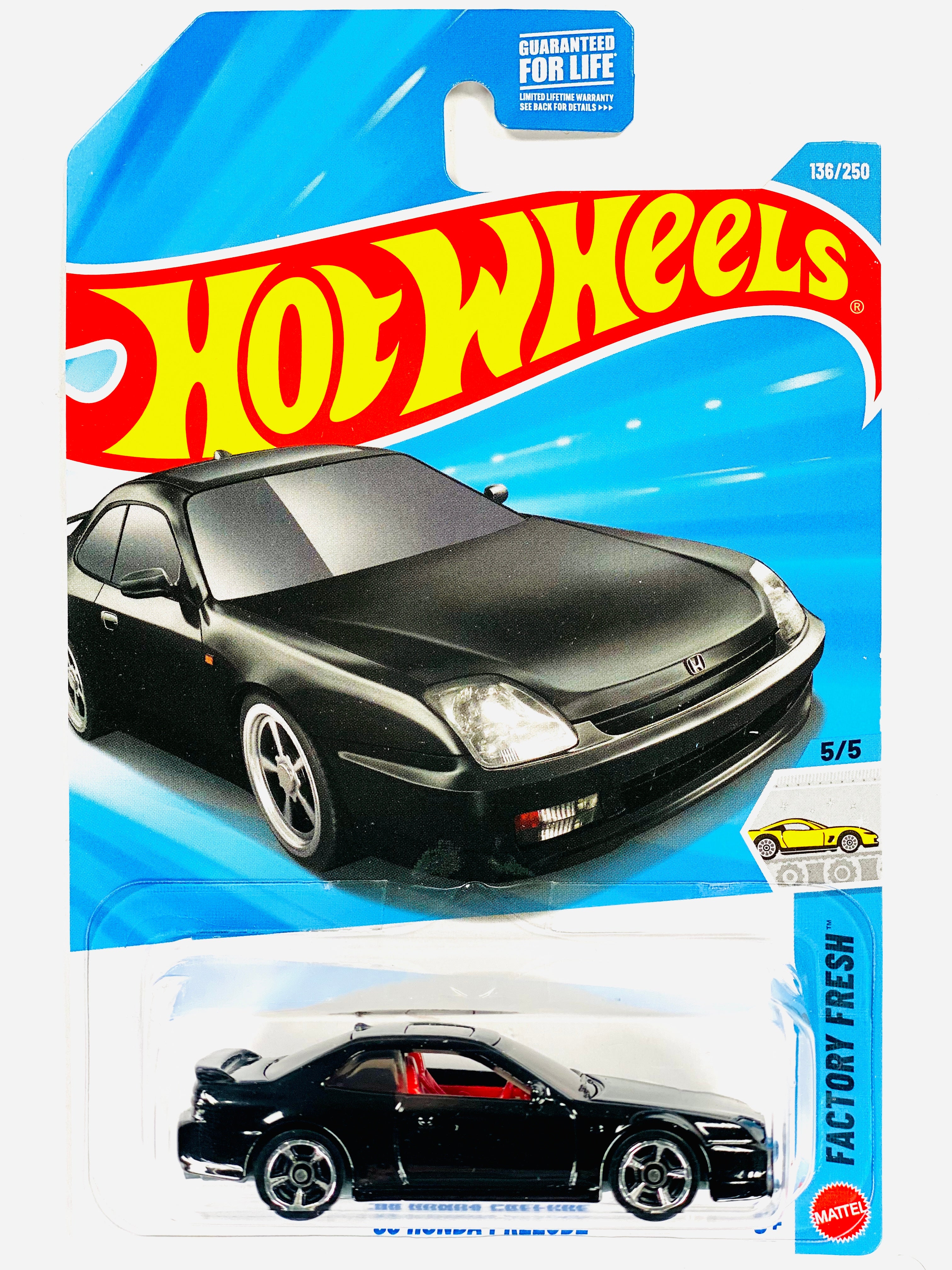 Hot Wheels Factory Fresh '98 Honda Prelude Black (136/250