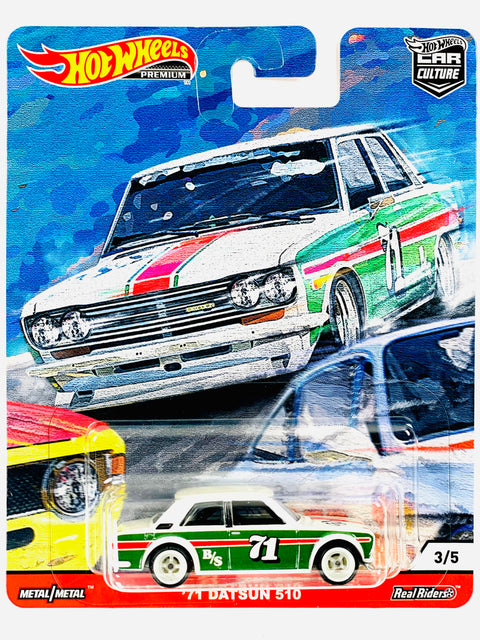 Hot Wheels 2019 Car Culture Door Slammers '71 Datsun 510 - Damaged Card