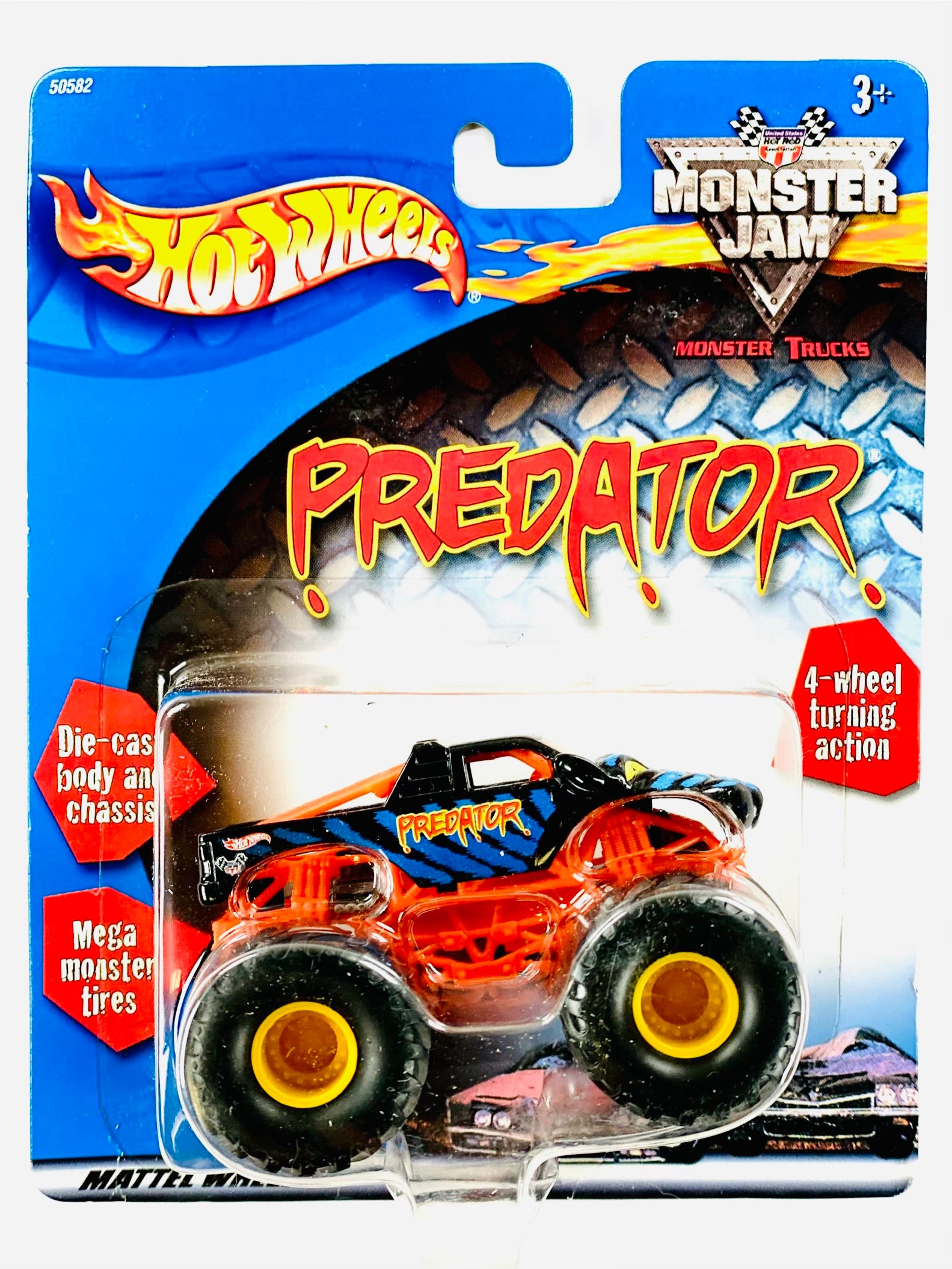 Hot Wheels 2001 Monster Jam Predator - Damaged Card/Blister