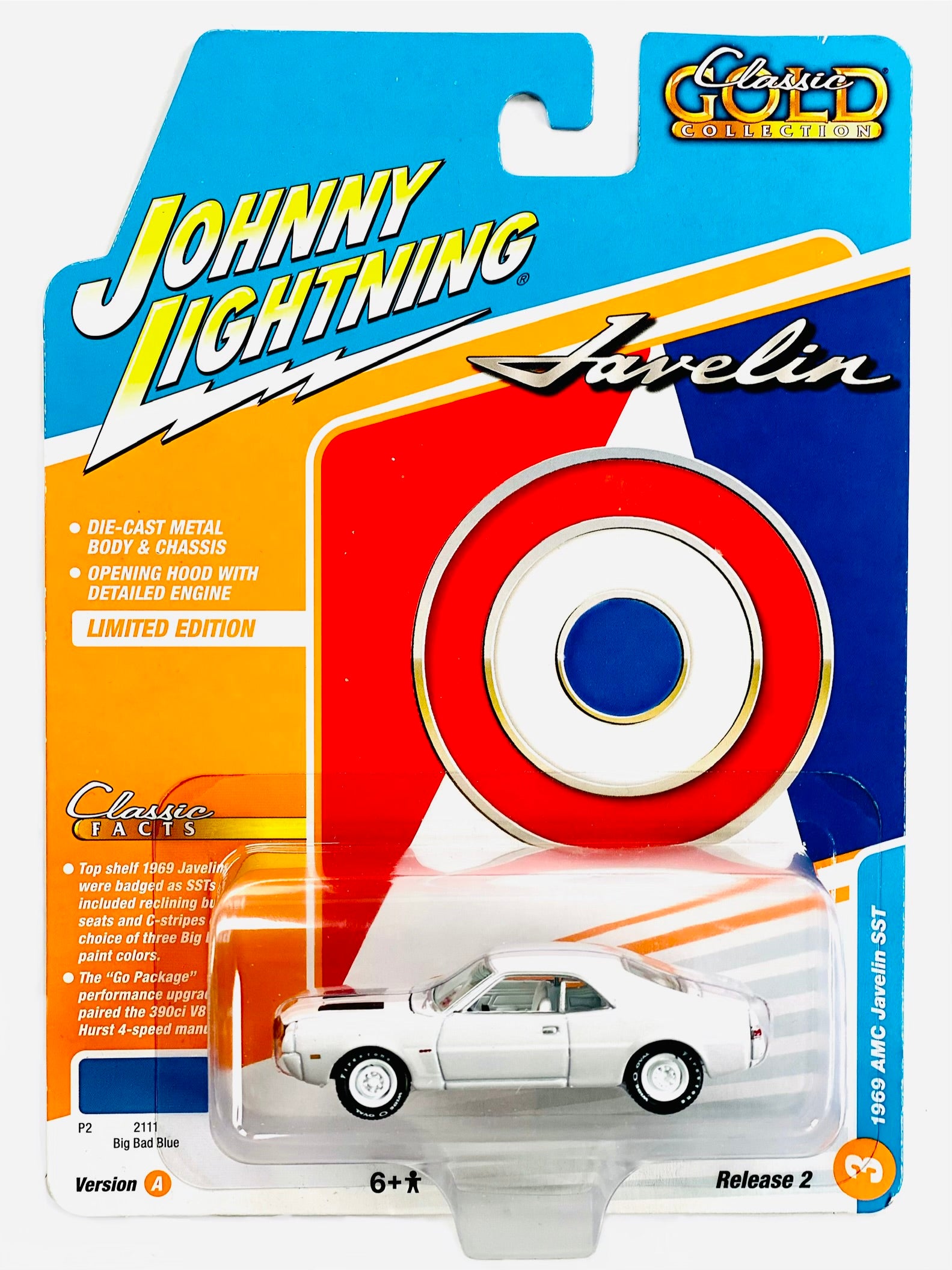 39 Johnny様 Johnny Lightning Classic Gold 1969 AMC Javelin SST Big Bad Blue