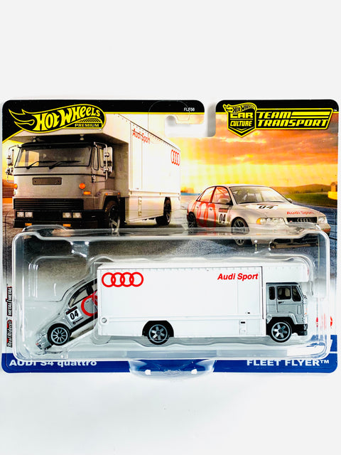 Hot Wheels 2025 Team Transport Case F Audi S4 quattro & Fleet Flyer #77 - Damaged Card
