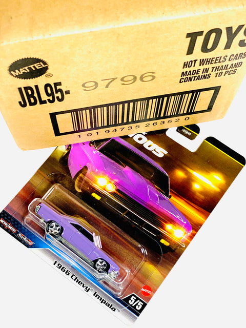 Hot Wheels 2025 Fast & Furious 1966 Chevy Impala Factory Sealed Solid Pack (10 Cars)