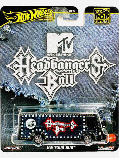 Hot Wheels 2025 Pop Culture Case K MTV Headbangers Ball HW Tour Bus - Damaged Card