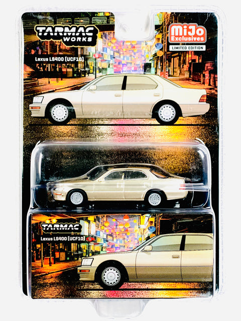 Tarmac Works Mijo Exclusives Global 64 Lexus LS400 Champagne Beige Metallic - Damaged Blister