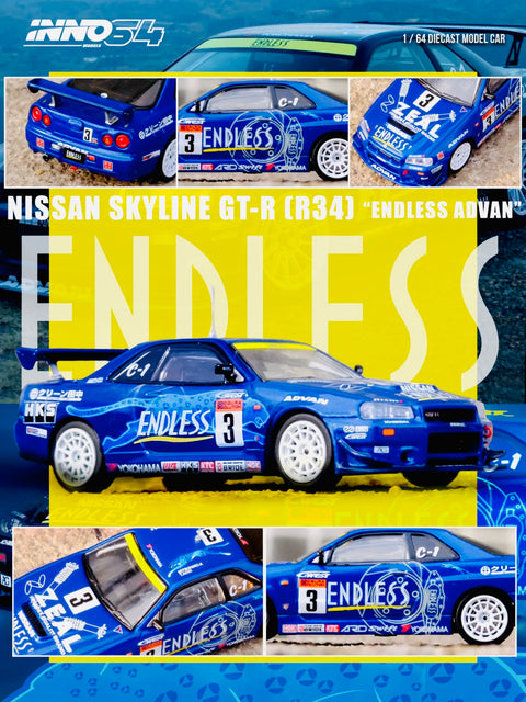 Inno64 Nissan Skyline GTR (R34) #3 "Endless Advan" Super Taikyu Series 2002 Winner
