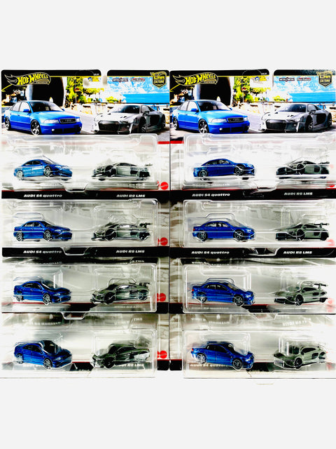 Hot Wheels 2024 Target Exclusive 2 Pack Audi S4 Quattro & Audi R8 LMS Solid Pack (8 Pieces) - Damaged