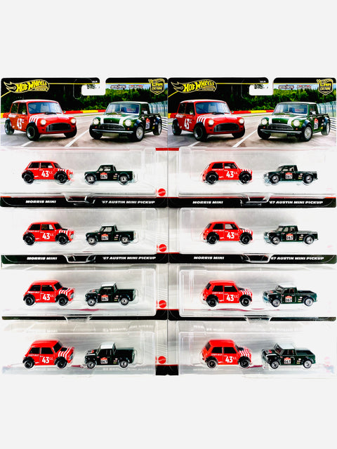 Hot Wheels 2025 Target Exclusive 2 Pack Morris Mini & '67 Austin Mini Cooper Solid Pack (8 Pieces) - Damaged