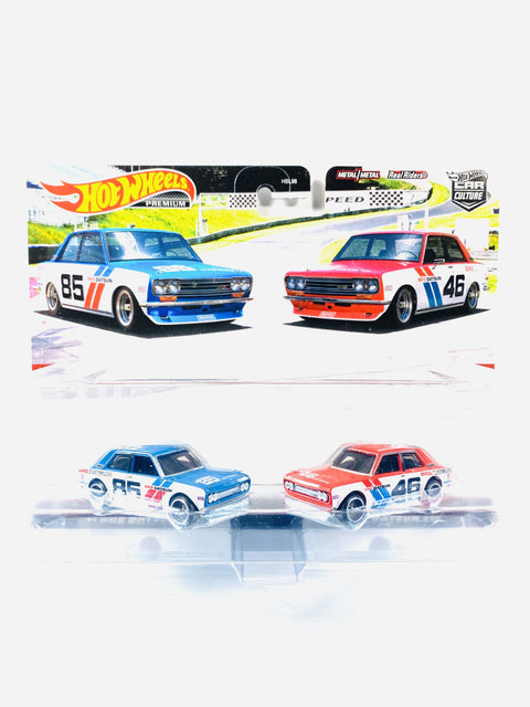 Hot Wheels Target Exclusive 2 Pack '71 Bre Datsun 510 & '71 Bre Datsun 510 - Damaged Card