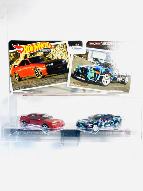 Hot Wheels Target Exclusive 2 Pack Skyline GTR BRN32 Red & Nissan Skyline GTR BRN32 HKS - Damaged Card