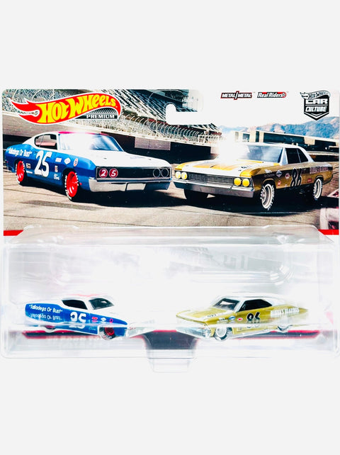 Hot Wheels 2022 Target Exclusive 2 Pack '69 Ford Torino Talladega & '66 Chevelle - Damaged Card