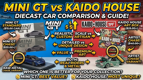 Mini GT vs Kaido House Diecast Car Comparison
