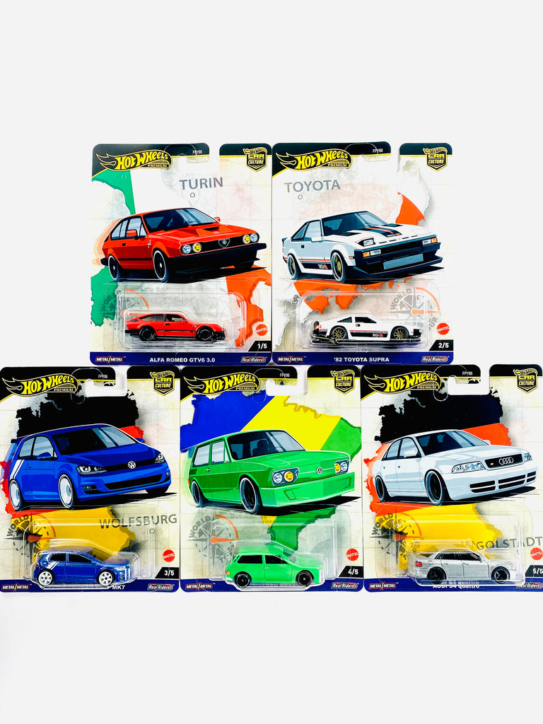 Hot Wheels 2024 Car Culture World Tour Case A Set of 5 Cars