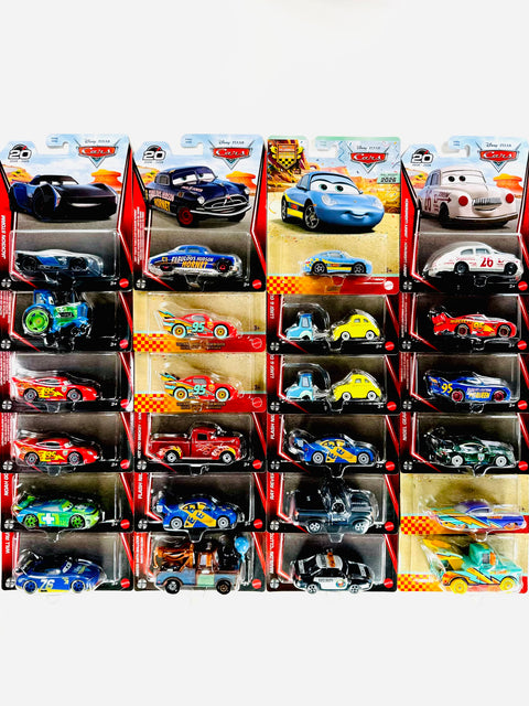 Hot Wheels 2026 Character Cars Disney Pixar Cars Case J (24 Cars) - Damaged/Double Taped