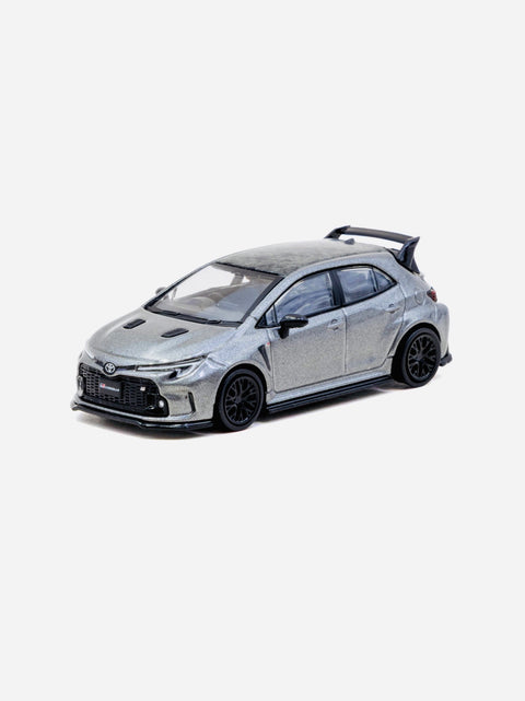 Tarmac Works Global 64 Toyota GR Corolla w/ Oil Can Grey