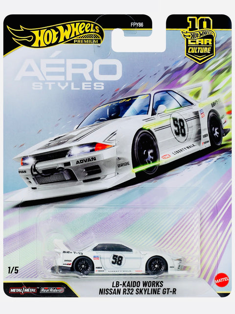 Hot Wheels 2026 Car Culture Aero Styles LB-Kaido Works Nissan R32 Skyline GT-R