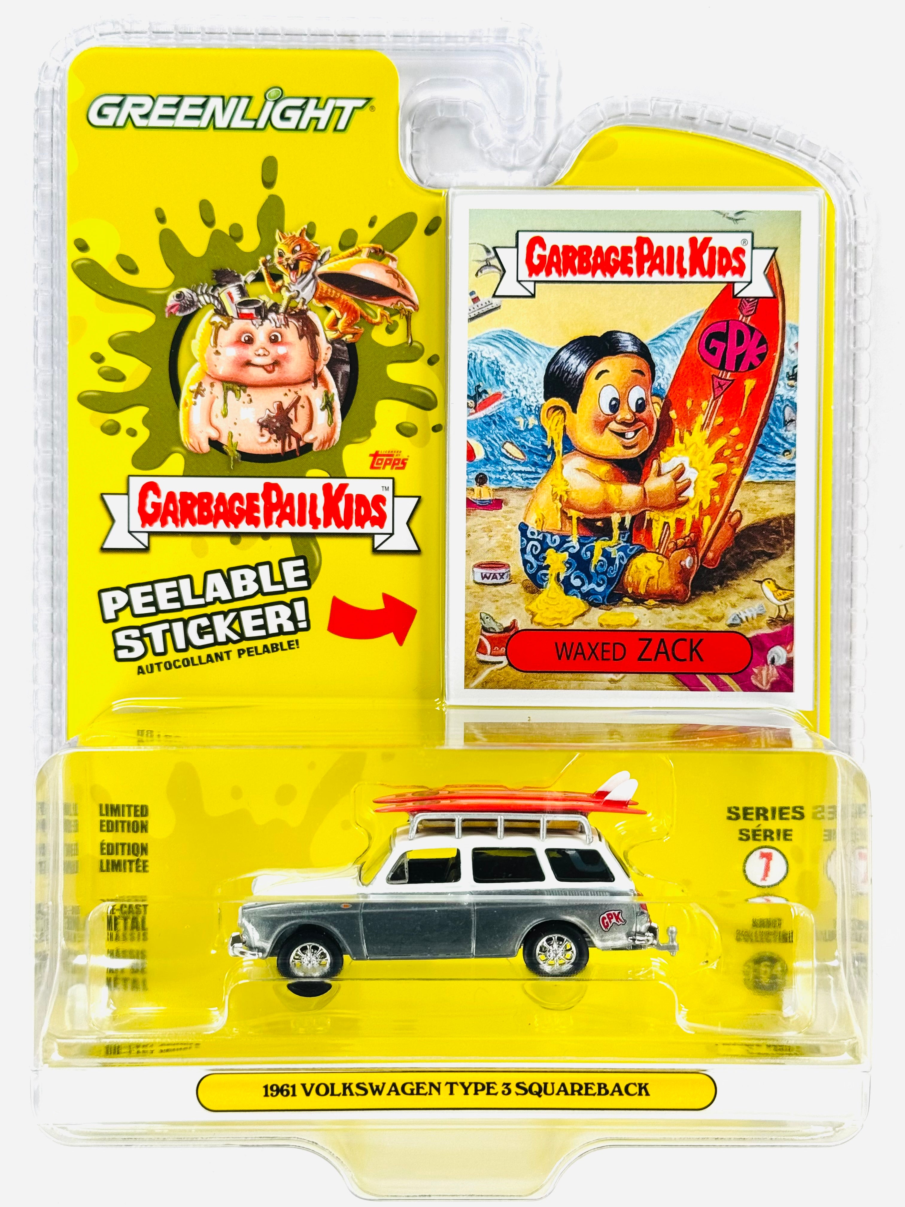 Greenlight Garbage Pail Kids Waxed Zack 1961 Volkswagen Type 3