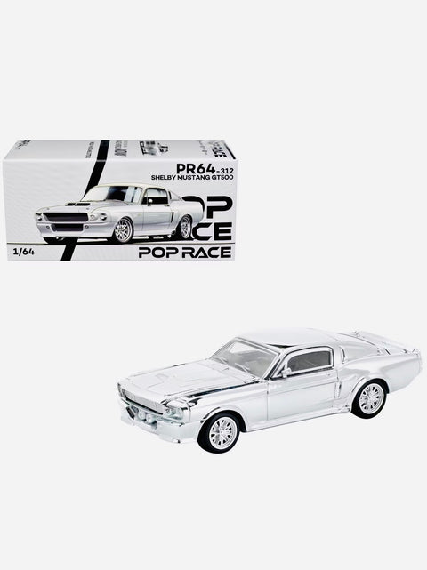 Pop Race Factory Sealed Shelby Mustang GT500 Silver Chrome #312