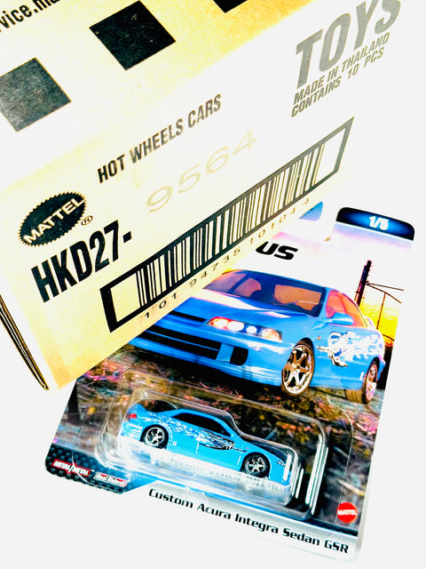 Hot Wheels 2023 Fast & Furious Custom Acura Mia's Integra Sedan GSR Factory Sealed Solid Pack (10 Cars)