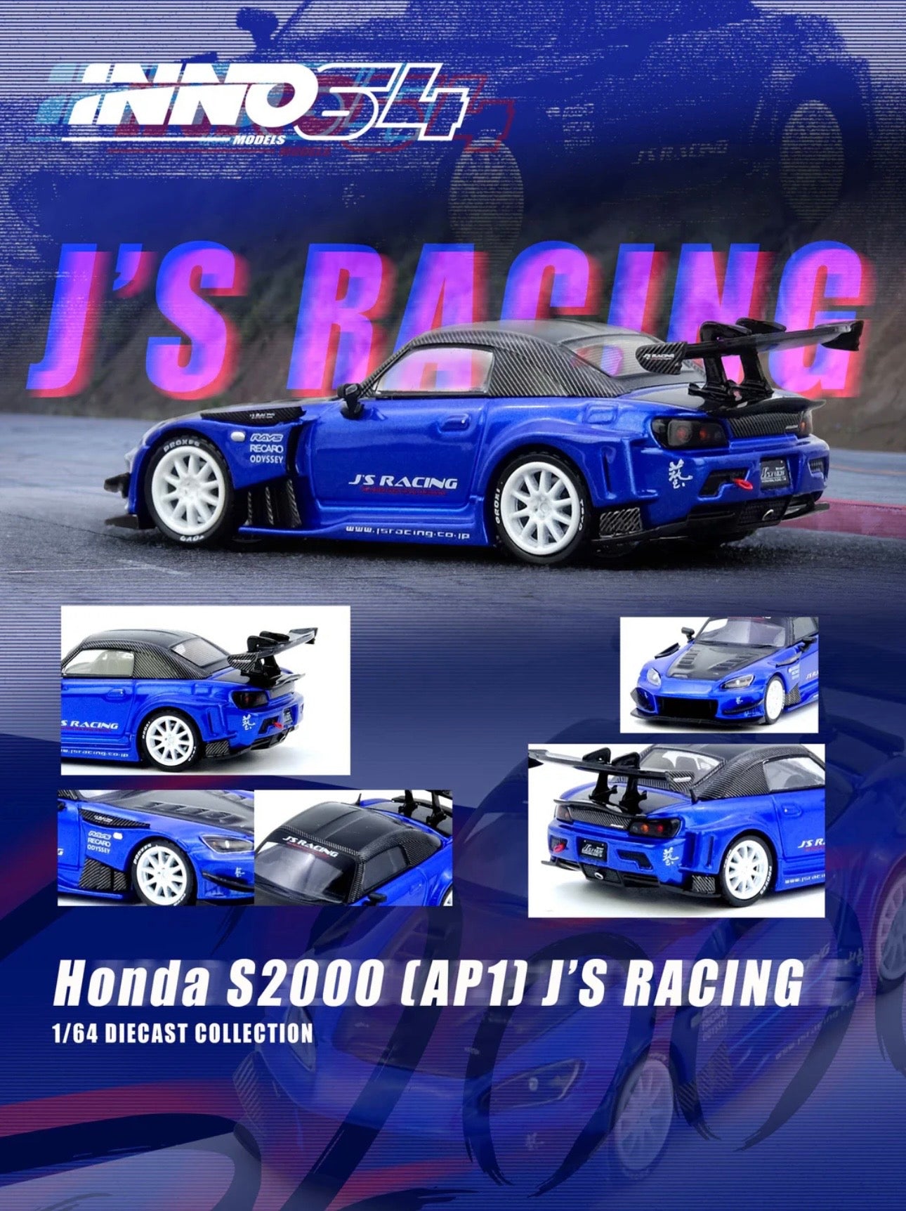 Inno64 Factory Sealed Honda S2000 J's Racing Blue – Jcardiecast